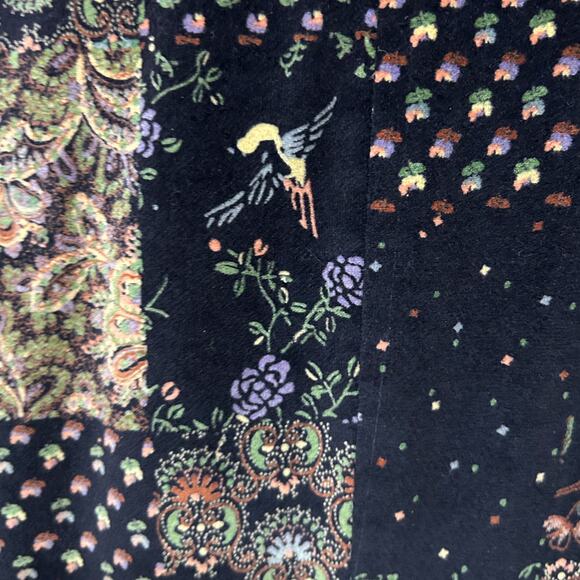 Vintage 1970s Black Velvet Patchwork Blazer Jacket Top – Women’s Small - - Picture 6 of 7